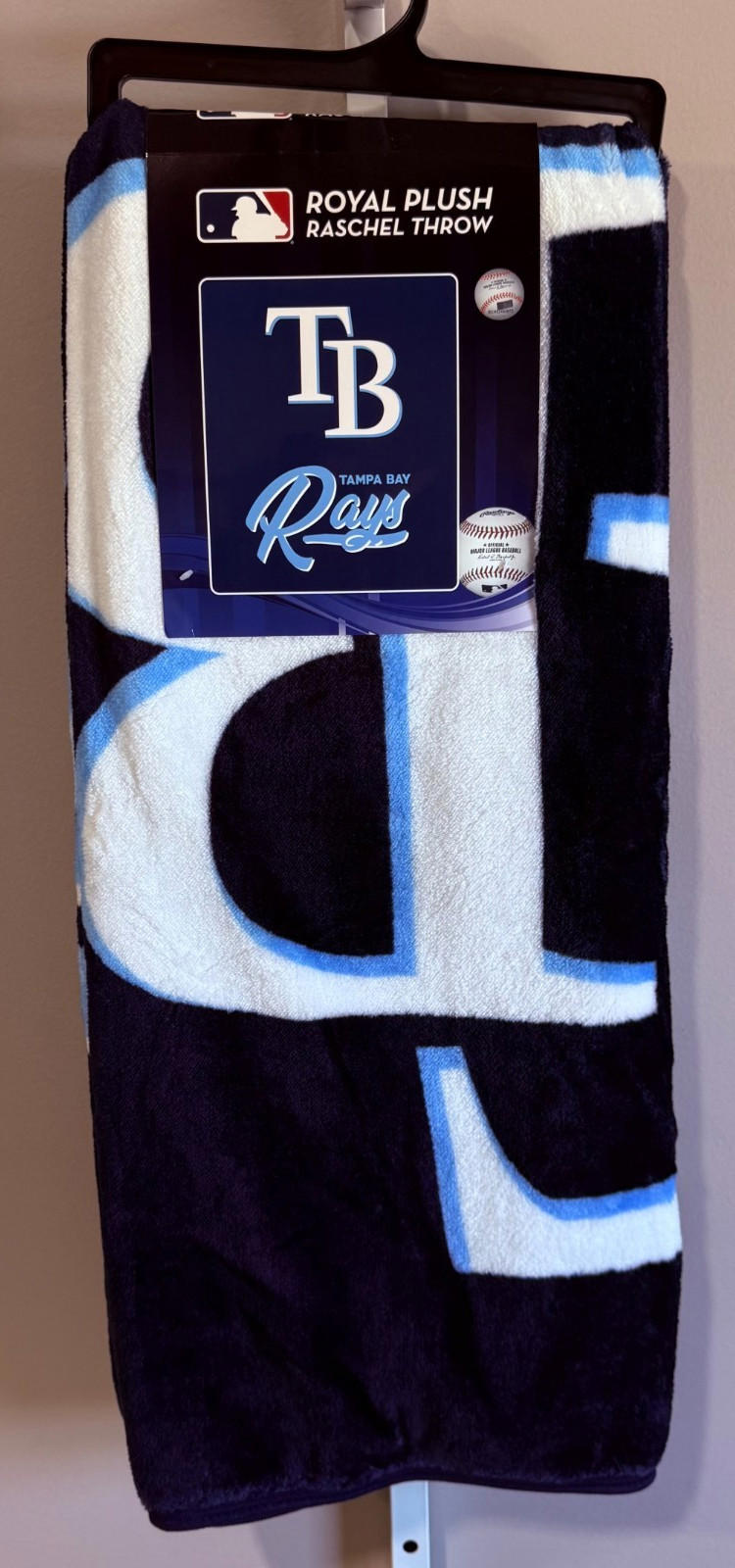 Bulk Lot of (4) MLB Tampa Bay Rays Plush Rachel Throw Blankets 50”x60” New