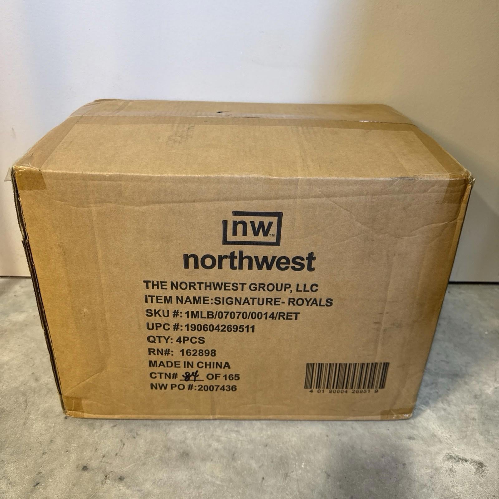 Bulk Lot of (4) NBA Brooklyn Nets Royal Plush Raschel Throw Blanket 50x60in