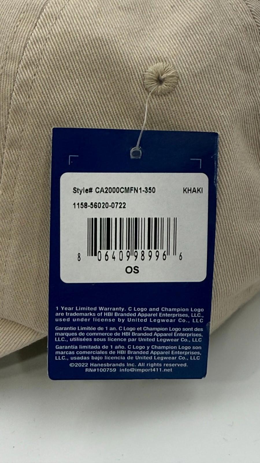 Bulk Reseller Lot of (72) Champion Beige Baseball Hats Adjustable OSFA NWT