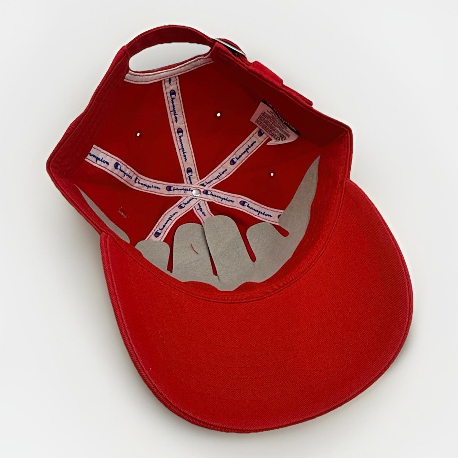 Bulk Reseller Lot of (72) Champion Red Baseball Hats Adjustable OSFA NWT