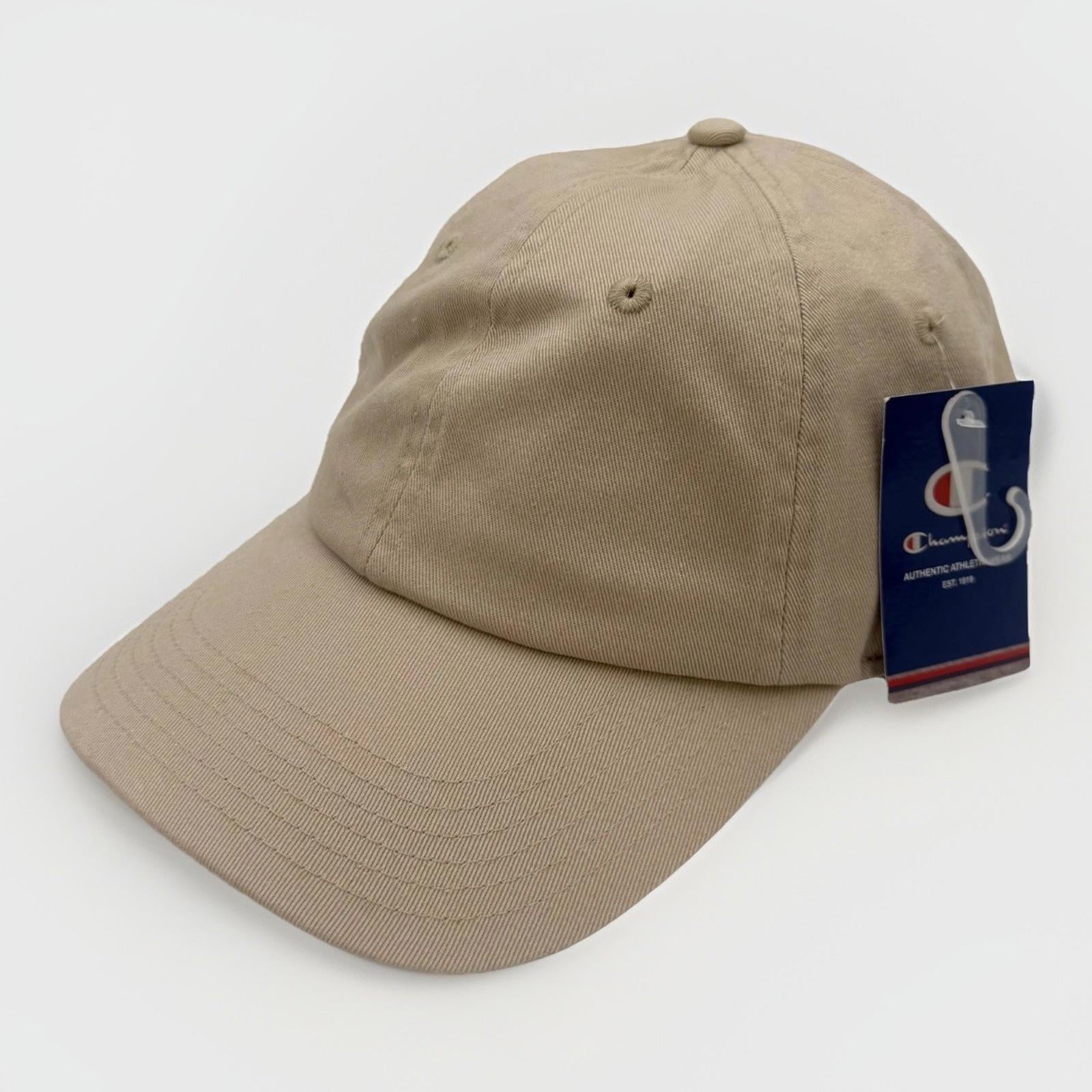 Bulk Reseller Lot of (72) Champion Beige Baseball Hats Adjustable OSFA NWT