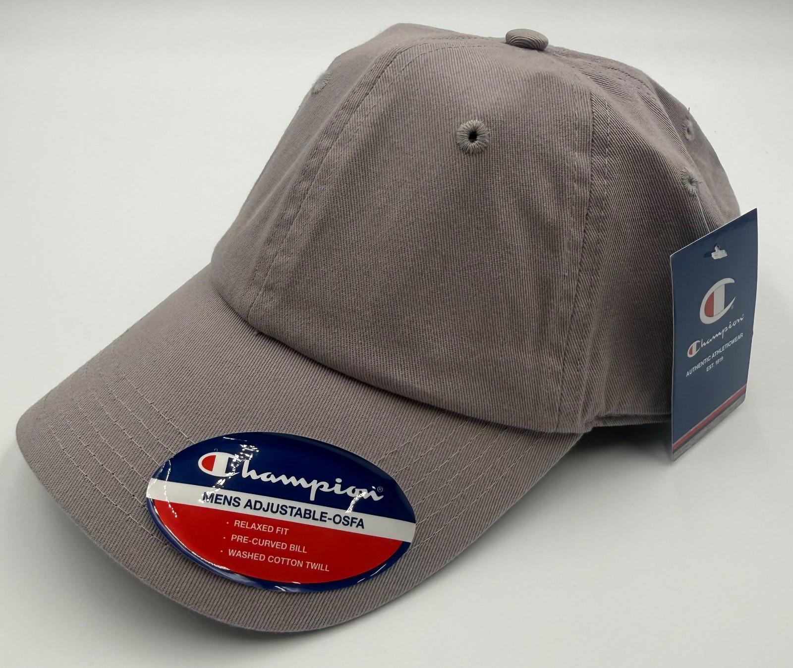 Bulk Reseller Lot of (72) Champion Gray Baseball Hats Adjustable OSFA NWT